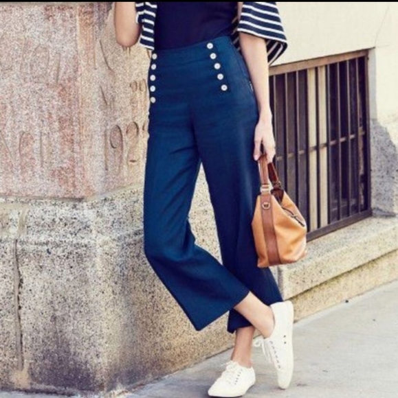 J. Crew Pants - NWT J.CREW Peyton Sailor Pants Heavy Linen Size 14